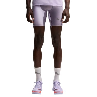 Men's Running Tights Purple - PUMA Lightspeed Printed 8" 