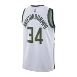 Nike Milwaukee Bucks Association Edition 2022/23 Λευκό - Ανδρική Φανέλα Μπάσκετ Εικόνα 0