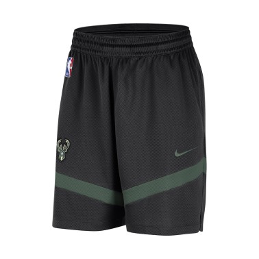 Ανδρική Βερμούδα Μπάσκετ Μαύρη - Nike Milwaukee Bucks Dri-Fit Prac Icon+ 8in