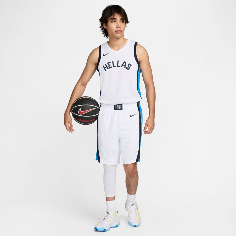 Ανδρικό Σορτς Μπάσκετ Λευκό - Nike Greece Olympics 2024 Limited Road Ηome