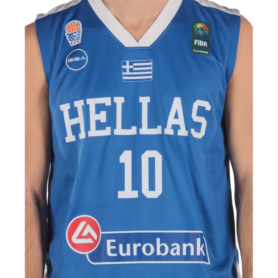 GSA GAME SHIRT HELLAS BASKETBALL SLOUKAS 17-17080 Μπλε