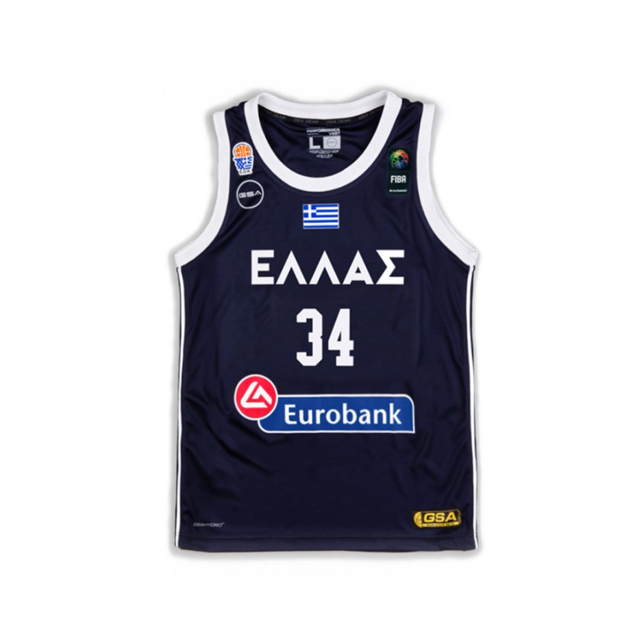 GSA GAME SHIRT OFFICIAL UNIFORM-34 GIANNIS ANTETOKOUNMPO 17-91065-INK Μπλε