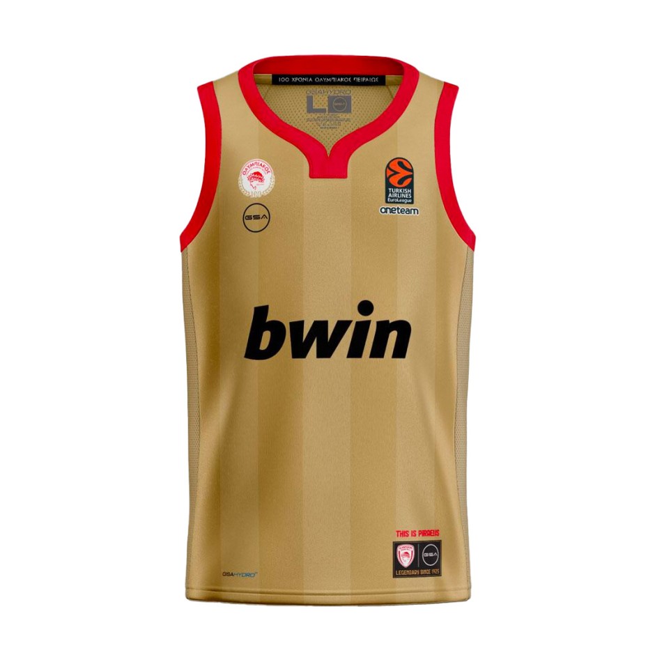 GSA OFFICIAL JERSEY OLYMPIACOS THIRD GOLD 1747166-GOLD Gold