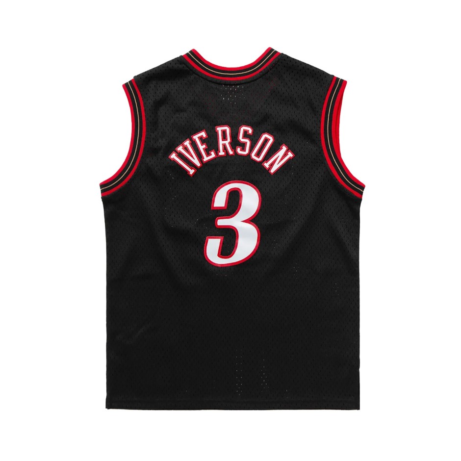 Ανδρική Εμφάνιση NBA Μαύρη - Mitchell & Ness Allen Iverson Philadelphia 76ers 2000-01 Road Swingman