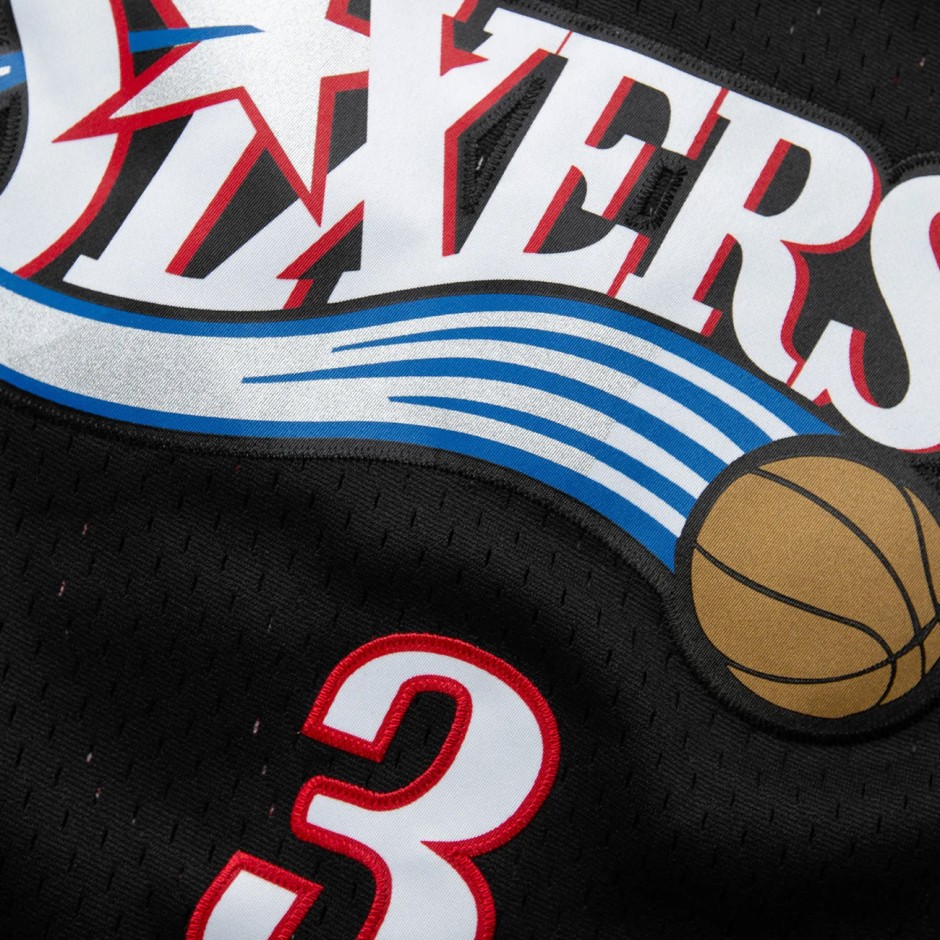 Ανδρική Εμφάνιση NBA Μαύρη - Mitchell & Ness Allen Iverson Philadelphia 76ers 2000-01 Road Swingman