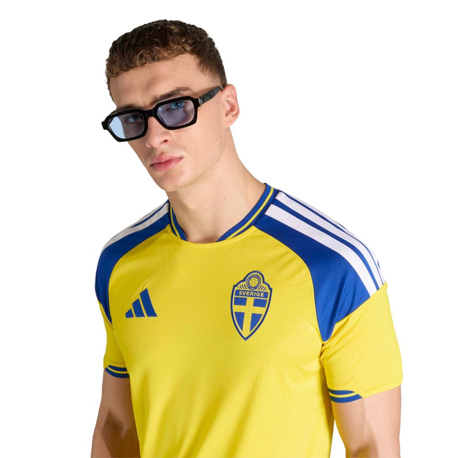 Men's Football Jersey Yellow - adidas Performance Sweden 26 Home Jersey