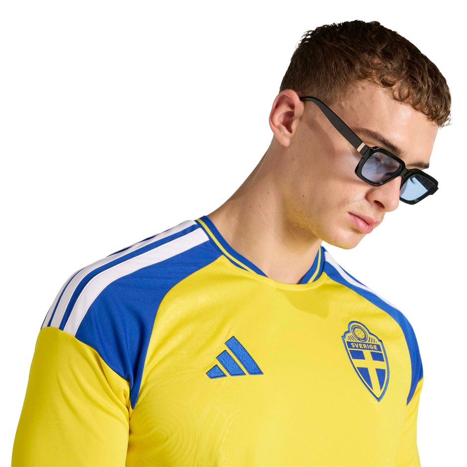 Men's Football Jersey Yellow - adidas Performance Sweden 26 Home Jersey