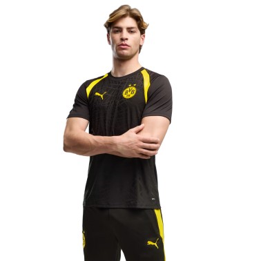 Ανδρική Εμφάνιση Ποδοσφαίρου Μαύρη - PUMA Borussia Dortmund Slim Training Jersey