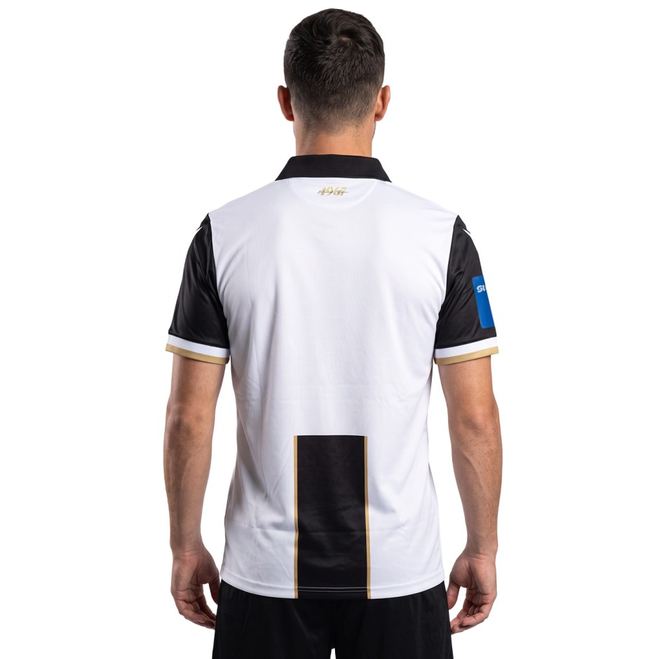 Men's Football Jersey White-Black - Kalamata FC Macron 