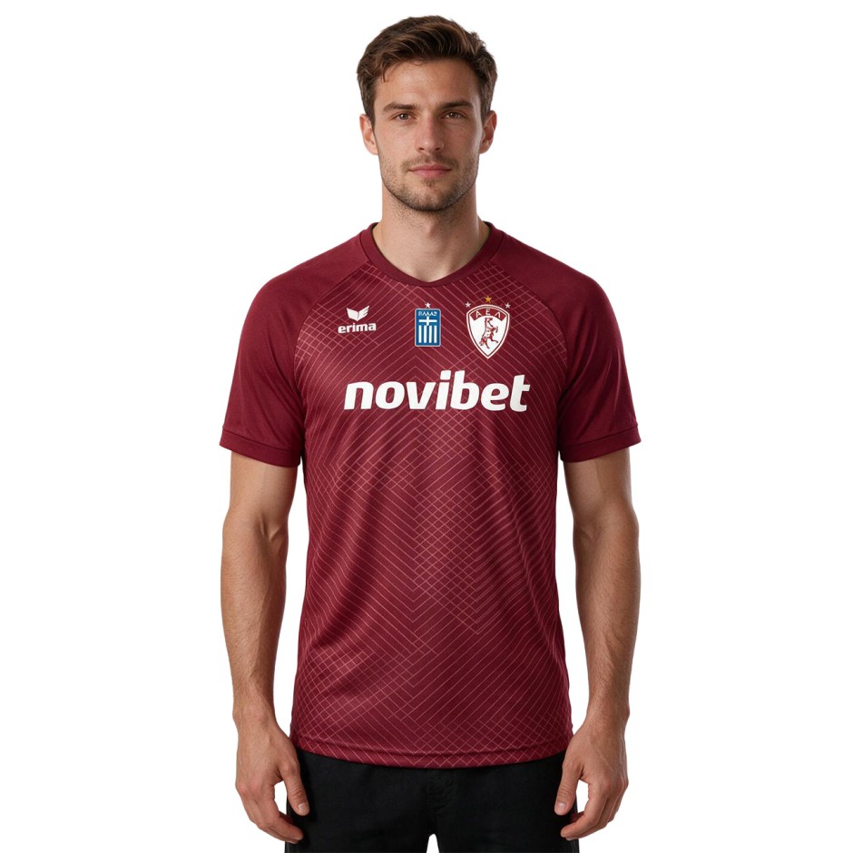 Ανδρική Εμφάνιση Ποδοσφαίρου Βυσσινί - AEL FC Erima Home Jersey