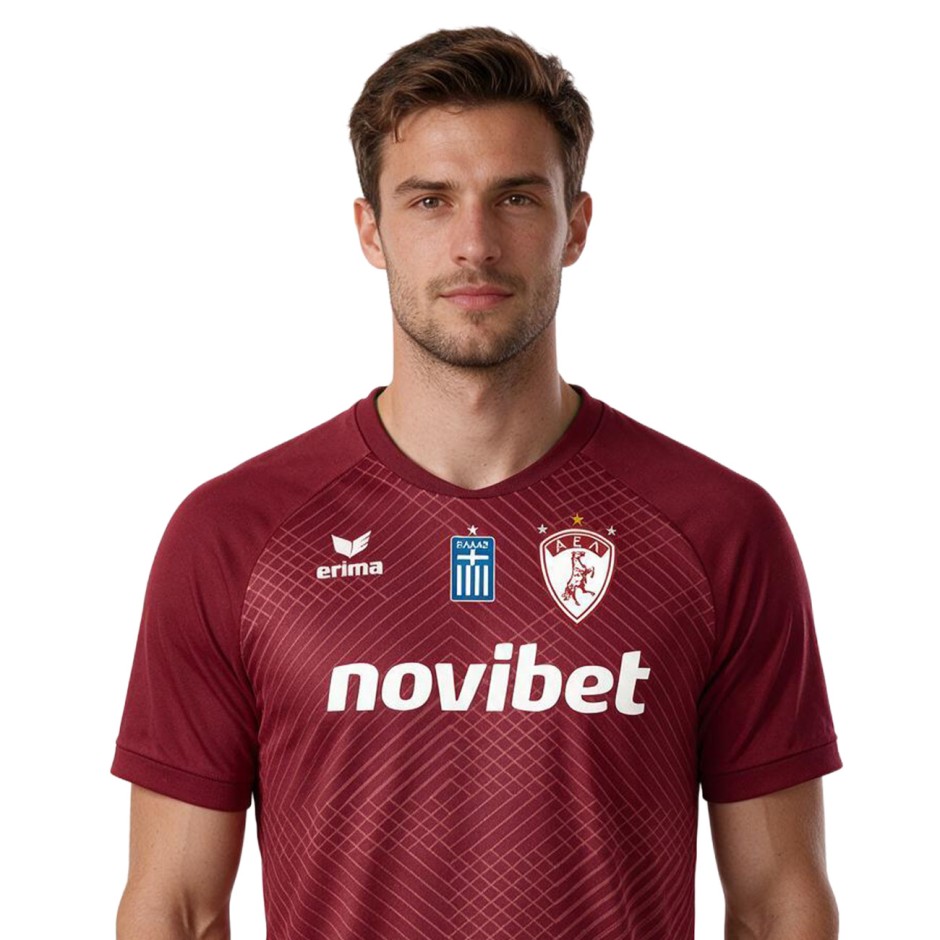Ανδρική Εμφάνιση Ποδοσφαίρου Βυσσινί - AEL FC Erima Home Jersey
