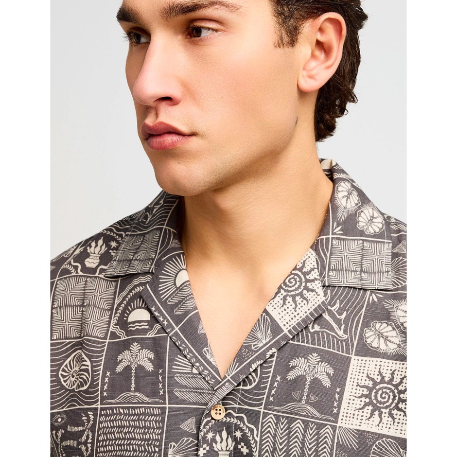 Ανδρικό Πουκάμισο Γκρι - Funky Buddha