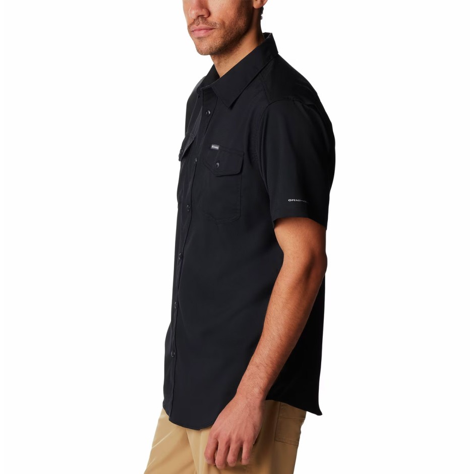Men's Shirt Black - Columbia Utilizer II Solid