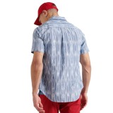 SUPERDRY S/S DENIM LOOM SHIRT M4010329A-5GX Πορτοκαλί