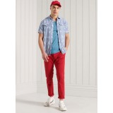 SUPERDRY S/S DENIM LOOM SHIRT M4010329A-5GX Πορτοκαλί