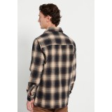 Funky Buddha Flannel Μπλε - Ανδρικό Πουκάμισο Καρό Εικόνα 2