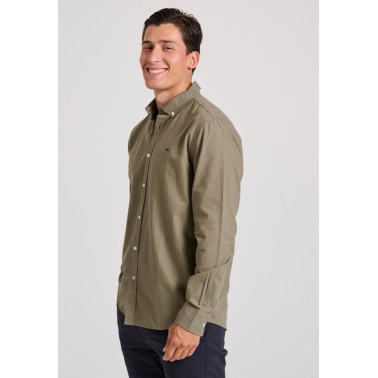 Ανδρικό Πουκάμισο Χακί - Funky Buddha The Essentials