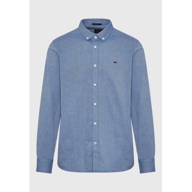 Ανδρικό Πουκάμισο Μπλε - Funky Buddha The Essentials