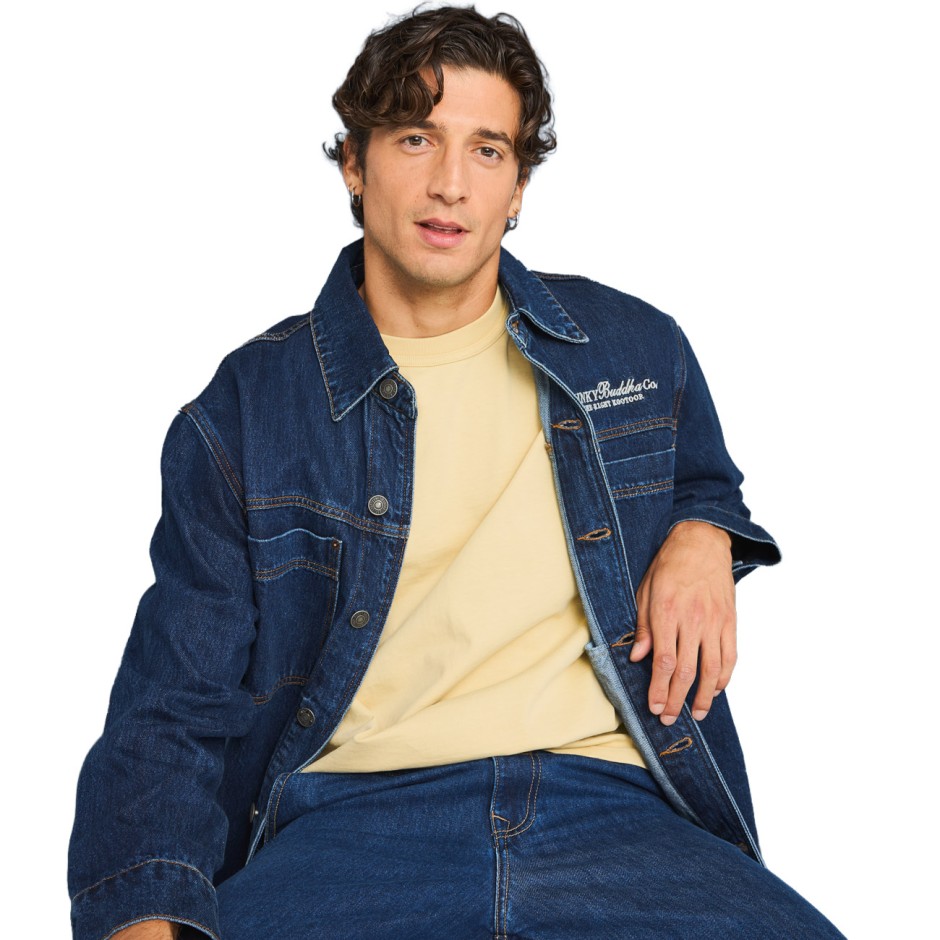 Ανδρικό Τζιν Overshirt Μπλε - Funky Buddha