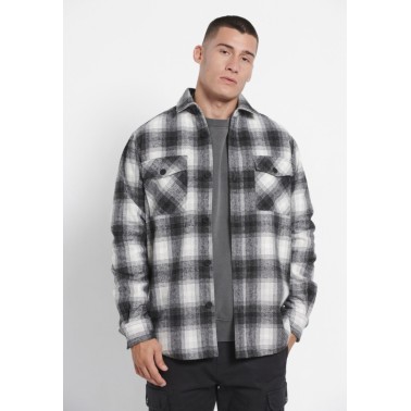 Funky Buddha Flannel Μαύρο - Ανδρικό Πουκάμισο Καρό