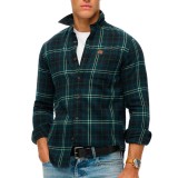 SUPERDRY D2 OVIN L/S COTTON LUMBERJACK SHIRT M4010727A-B8K Blue Image 