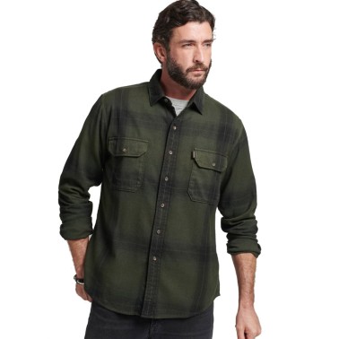 SUPERDRY D3 VINTAGE CHECK FLANNEL SHIRT M4010563A-7RB MULTI
