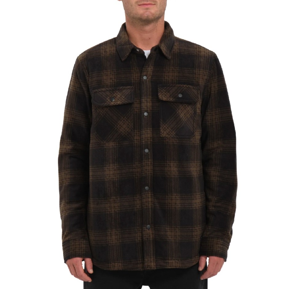 VOLCOM BOWERED FLEECE LS A5832202-BSN Brown