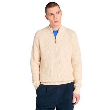 Ανδρική Πλεκτή Μπλούζα Εκρού - Timberland Williams River Textured