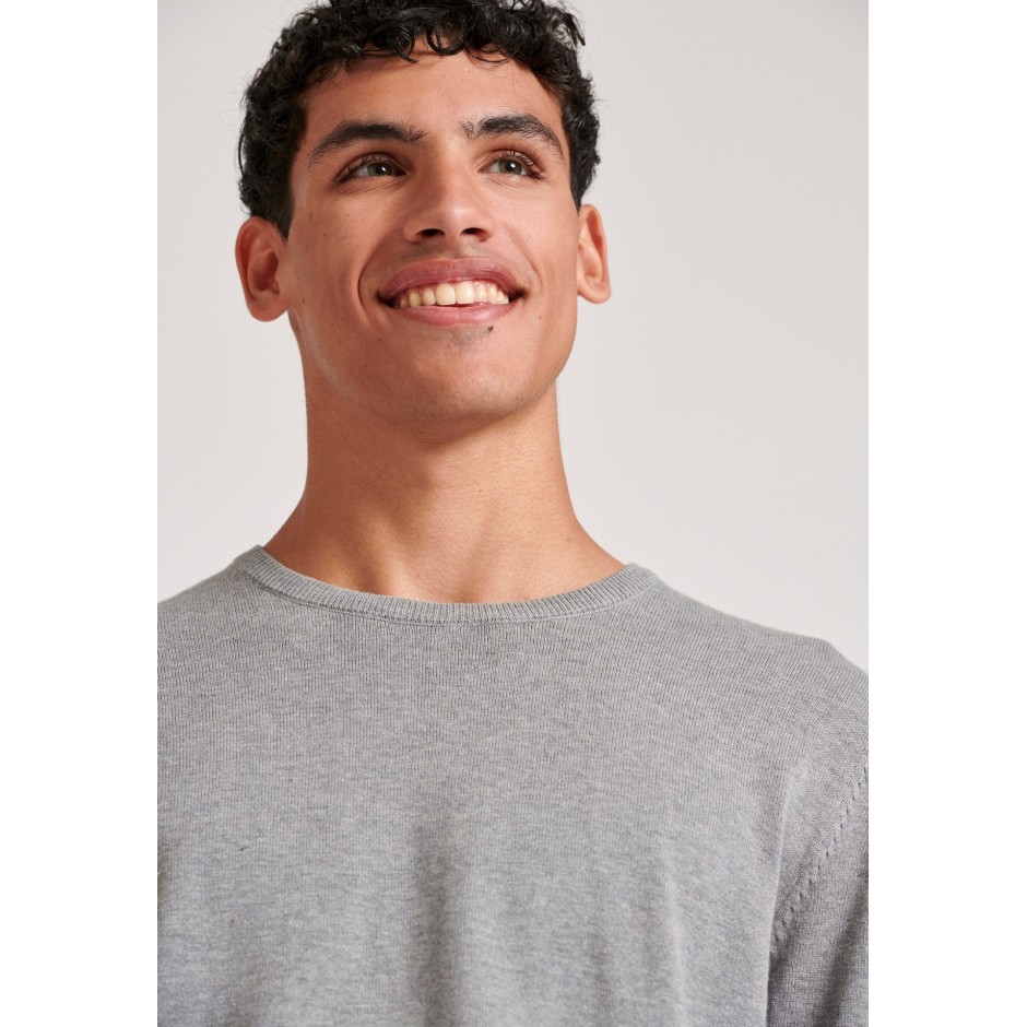 Ανδρική Μακρυμάνικη Μπλούζα Γκρι - Funky Buddha The Essentials