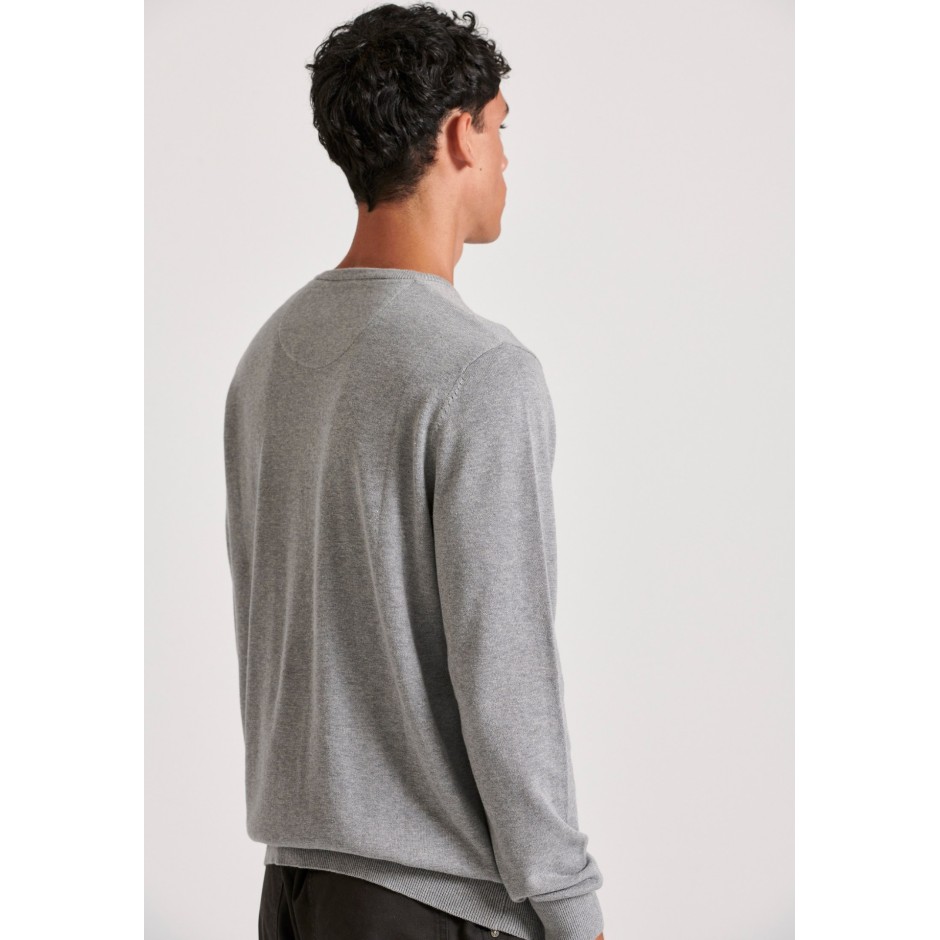 Ανδρική Μακρυμάνικη Μπλούζα Γκρι - Funky Buddha The Essentials