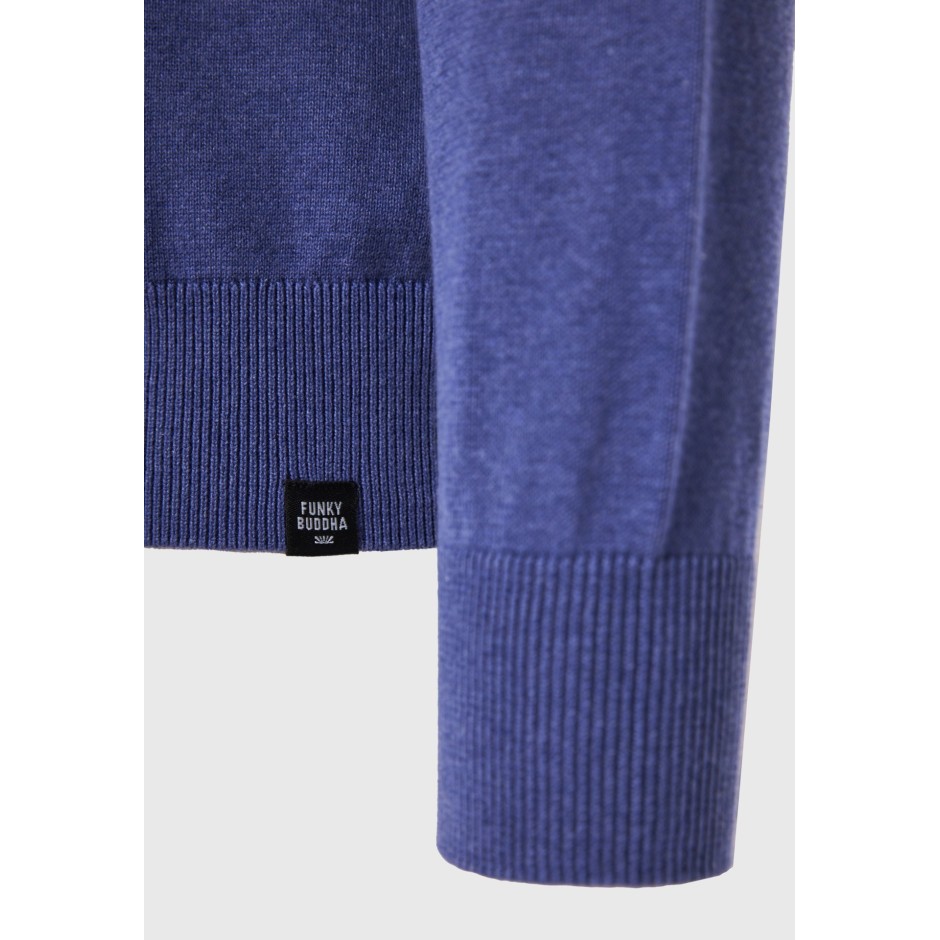 Ανδρική Μακρυμάνικη Μπλούζα Μωβ - Funky Buddha The Essentials