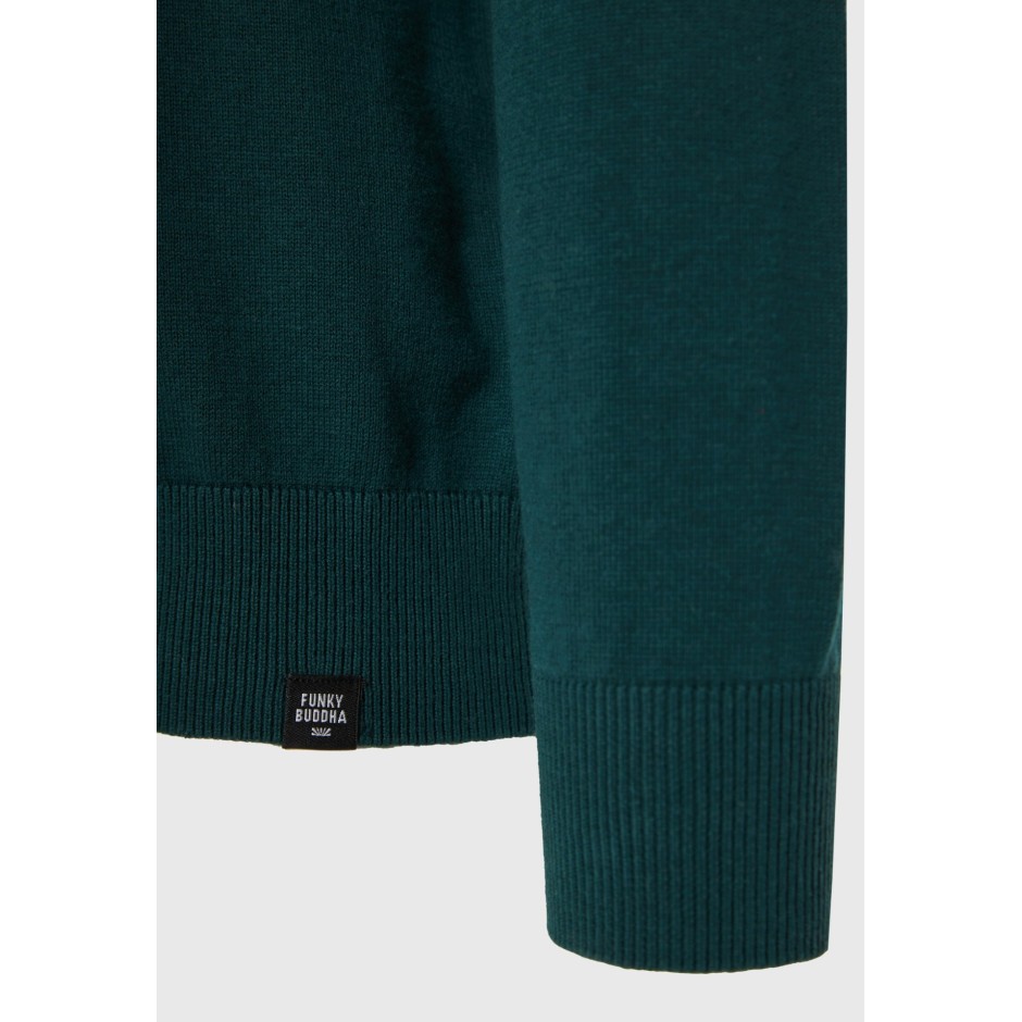 Ανδρική Μακρυμάνικη Μπλούζα Πράσινη - Funky Buddha The Essentials