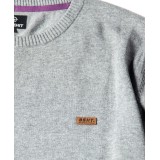 BASEHIT COTTON KNITTED SWEATER 182.BM70.91-GREY ML Γκρί