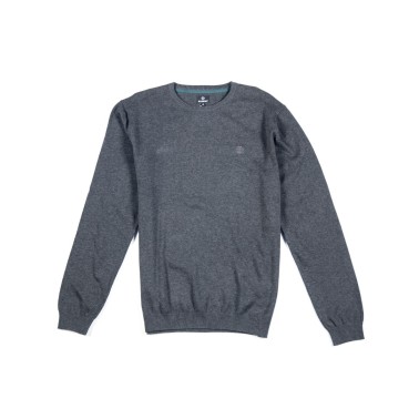 BASEHIT COTTON KNITTED SWEATER 182.BM70.91-D.GREY ML Ανθρακί