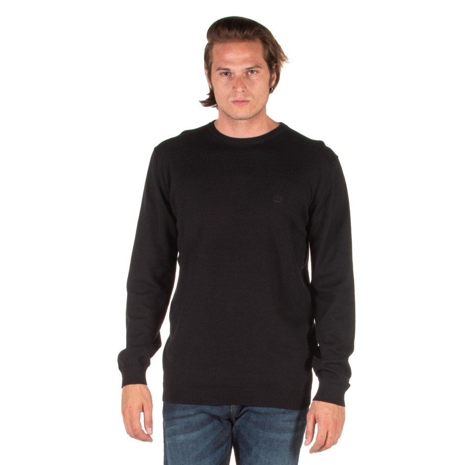 EMERSON COTTON KNITTED SWEATER 192.EM70.90-BLACK Black