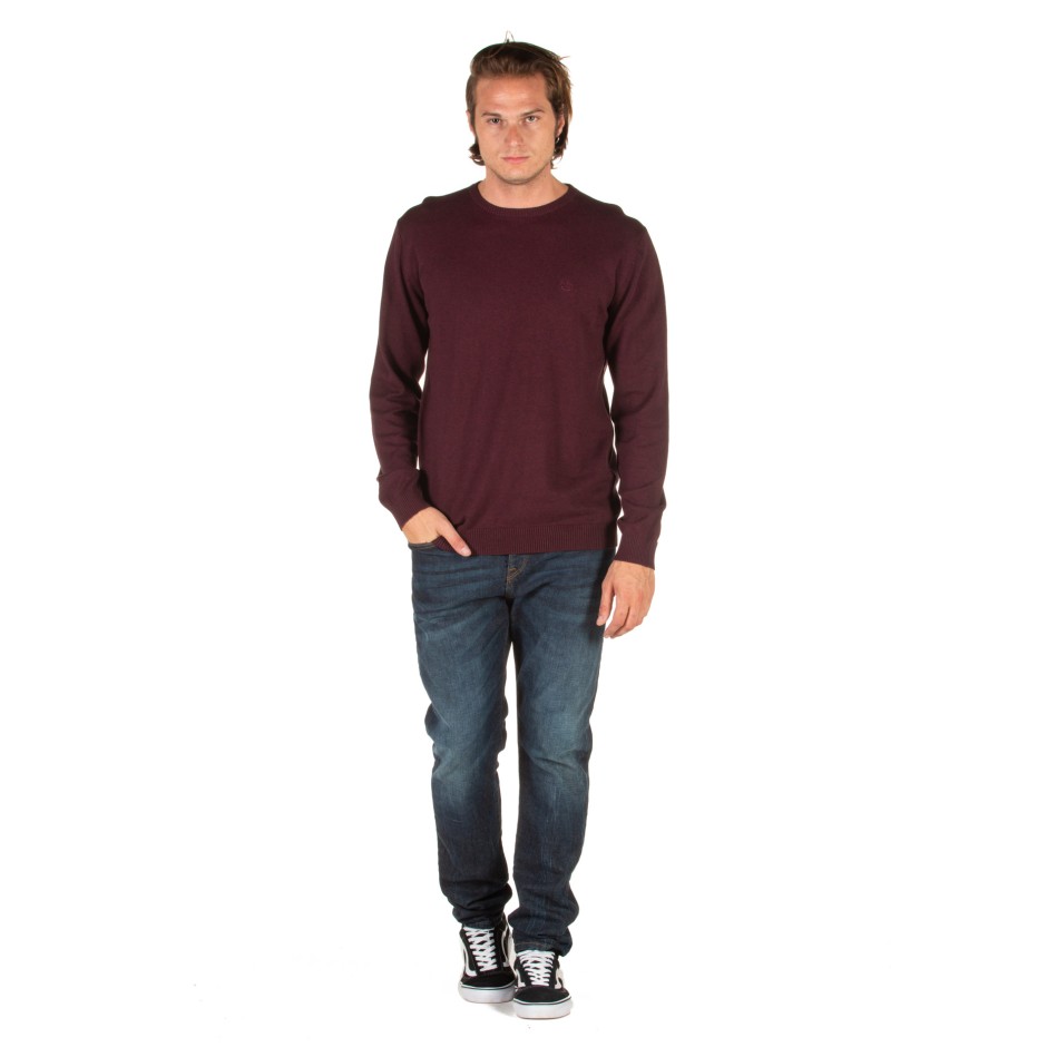 EMERSON COTTON KNITTED SWEATER 192.EM70.90-WINE ML Βordeaux