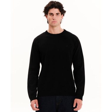 Ανδρική Πλεκτή Μπλούζα Μαύρη - EMERSON 
