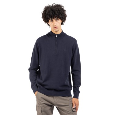 Ανδρική Πλεκτή Μπλούζα Μπλε - District75