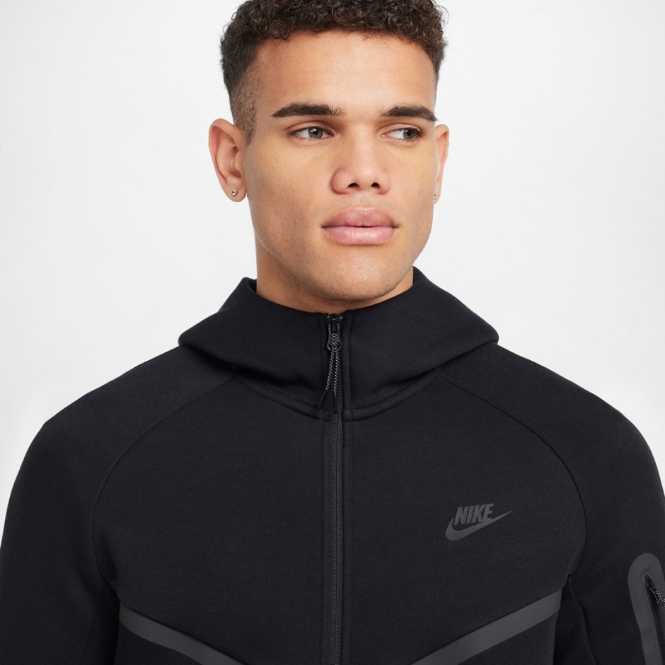 NIKE M NK TCH FLC FZ WR HOODIE HV0949-010 Black