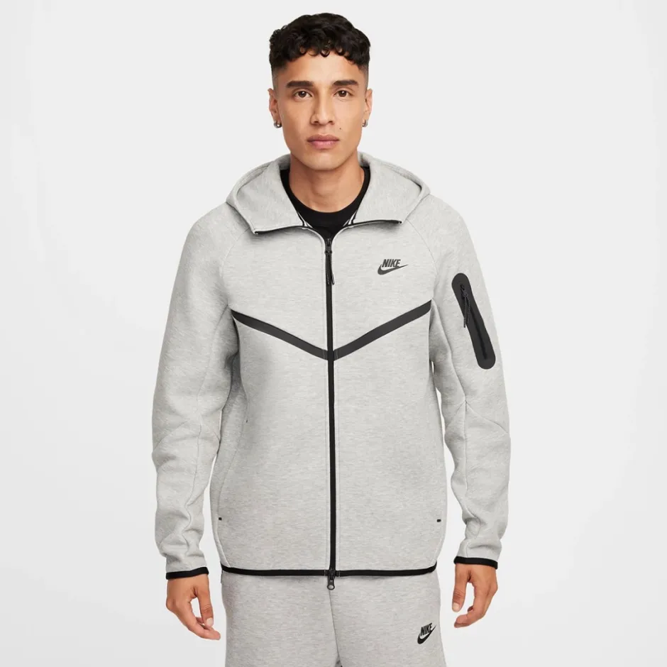 NIKE M NK TCH FLC FZ WR HOODIE HV0949-063 Grey