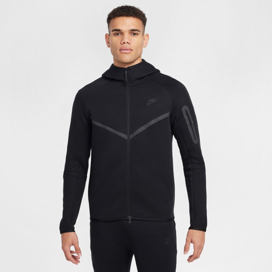 NIKE M NK TCH FLC FZ WR HOODIE HV0949-010 Black