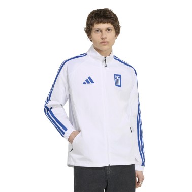 Ανδρική Ζακέτα Ποδοσφαίρου Λευκή - adidas Performance Greece Home Anthem
