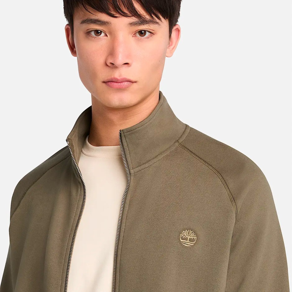 TIMBERLAND EXETER RIVER BRUSHED BACK FULL-ZIP FUNNEL NECK TB0A5MDEA58-A58 Κhaki