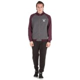 BASEHIT ZIPPER HOODIE 182.BM21.34-D.GREY ML/WINE Coal