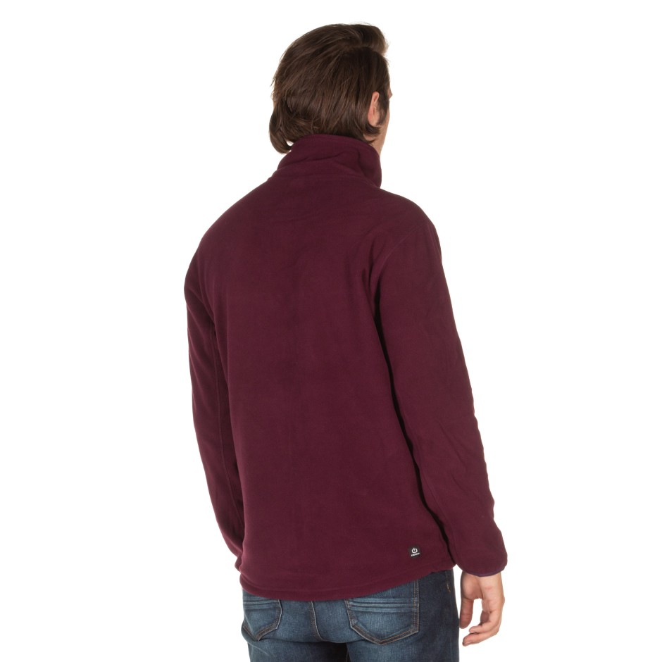 EMERSON ZIP-UP FLEECE JACKET 192.EM29.107A-WINE Βordeaux