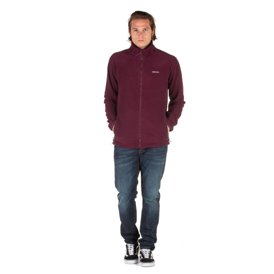 EMERSON ZIP-UP FLEECE JACKET 192.EM29.107A-WINE Βordeaux