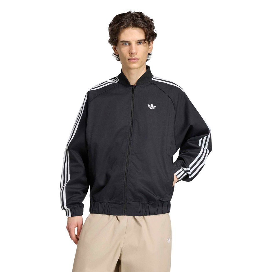 Men's Track Top Black - adidas Originals Adicolor SST Cotton Twill