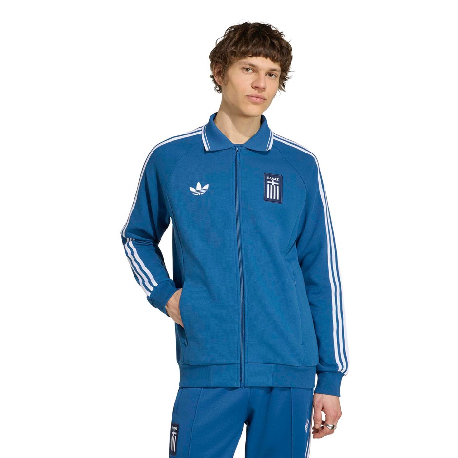 Men's Football Track Top Blue - adidas Originals Greece Away Anthem