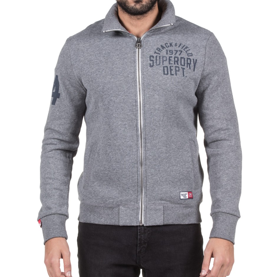 SUPERDRY TRACKSTER TRACK TOP M60050XPF5-EO8 Γκρί