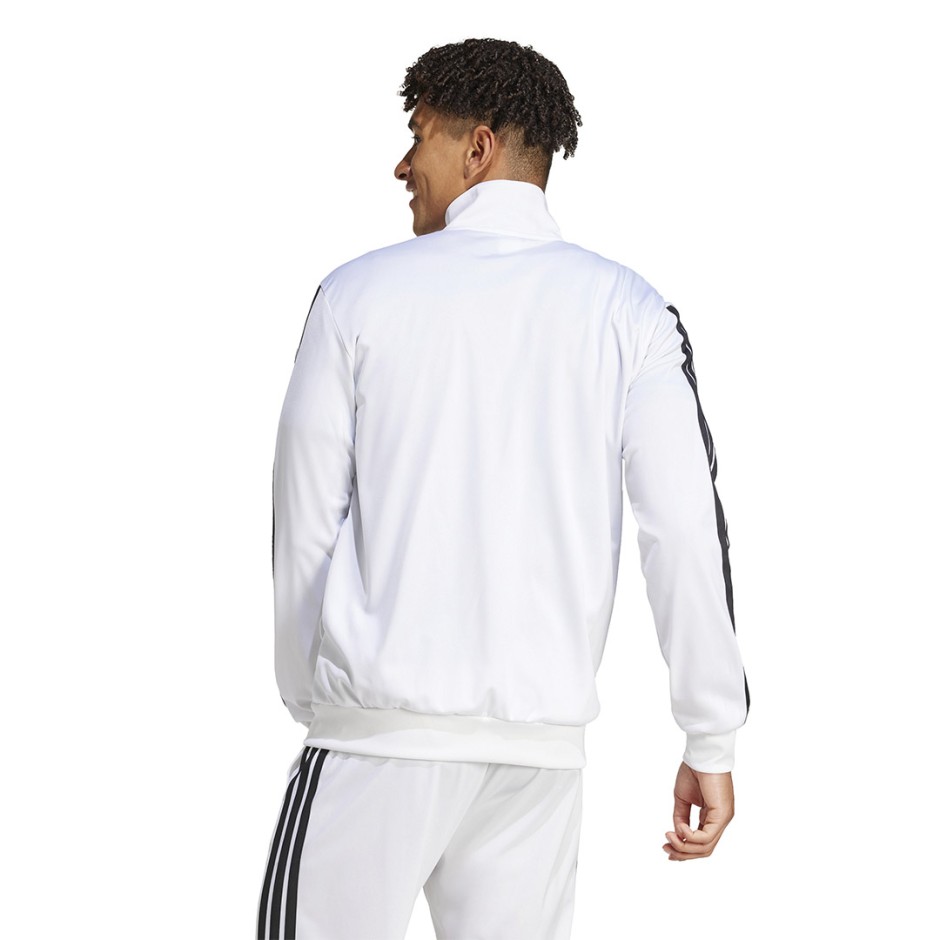 Ανδρική Ζακέτα Λευκή - adidas Sportswear 3-Stripes Essentials Tricot 